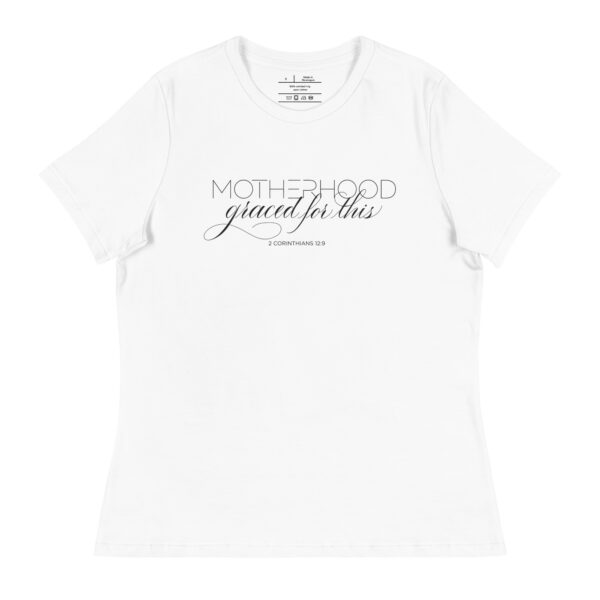 Motherhood – Graced for This | White Short-Sleeve Shirt - Image 3