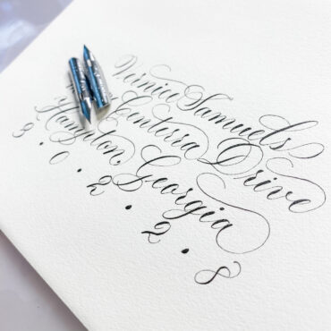 calligraphy envelope addressing